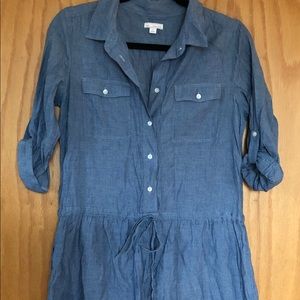 Cotton Shirt Dress in Denim Color | GAP